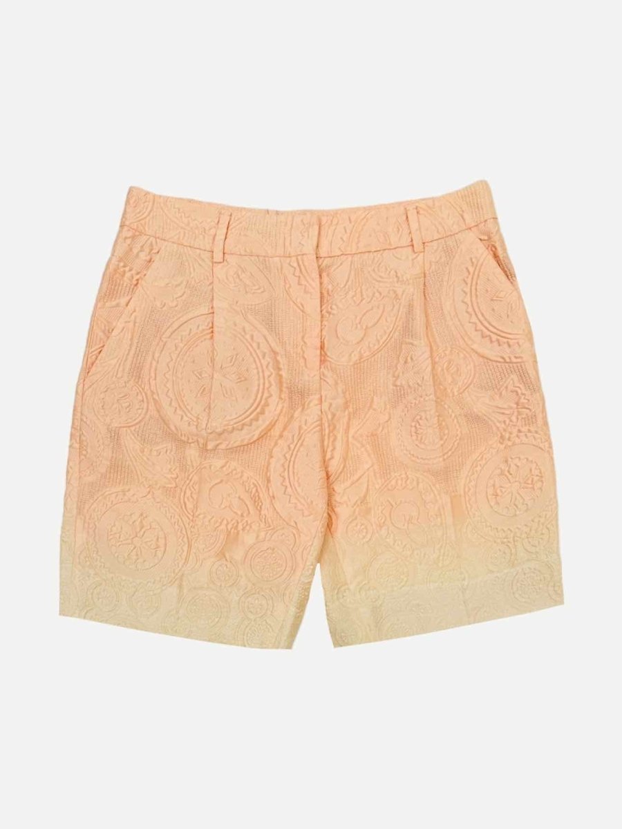 Pre - loved ERMANNO SCERVINO Bermuda Peach Jacquard Shorts at Reems Closet