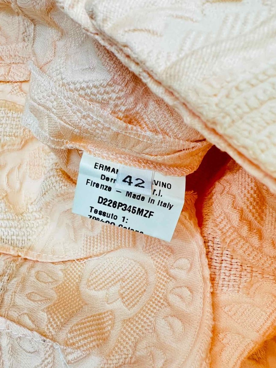 Pre - loved ERMANNO SCERVINO Bermuda Peach Jacquard Shorts at Reems Closet