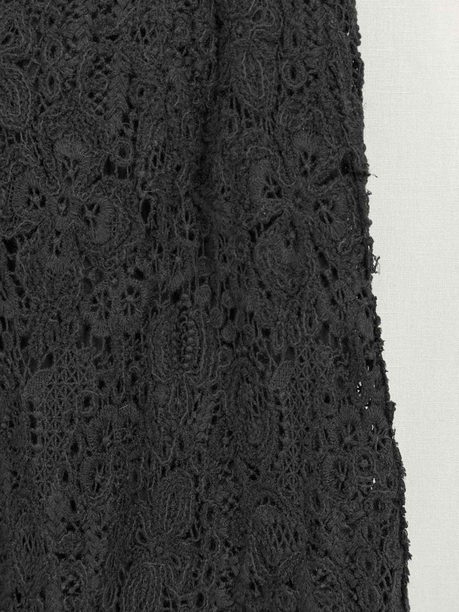 Pre - loved ERMANNO SCERVINO Black Lace Size Medium Midi Skirt at Reems Closet