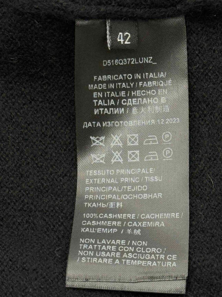 Pre - loved ERMANNO SCERVINO Black Lace Trim Size US 6 Sweater at Reems Closet