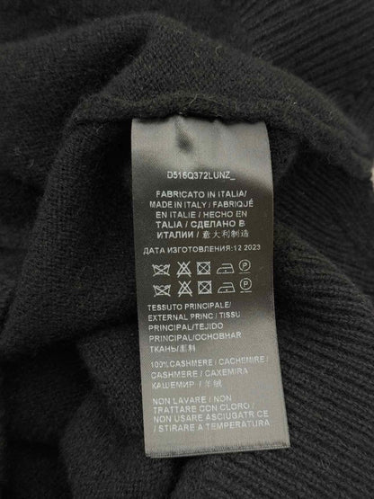 Pre - loved ERMANNO SCERVINO Black Lace Trim Size US 6 Sweater at Reems Closet