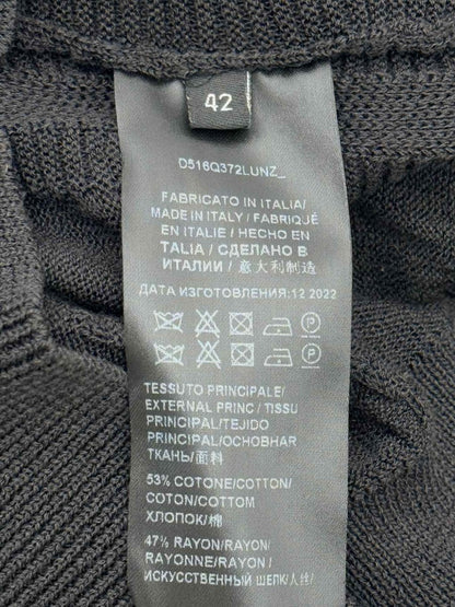 Pre - loved ERMANNO SCERVINO Black Lace Trim Size US 6 Top at Reems Closet