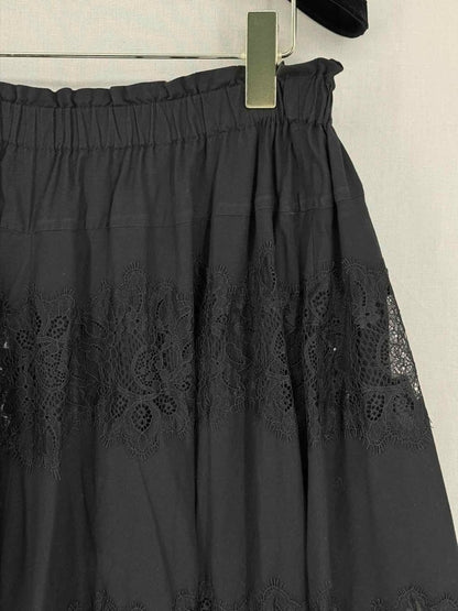 Pre - loved ERMANNO SCERVINO Black Size 26 Knee Length Skirt at Reems Closet