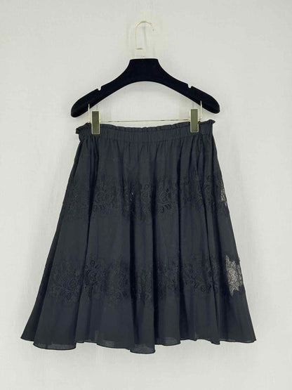 Pre - loved ERMANNO SCERVINO Black Size 26 Knee Length Skirt at Reems Closet