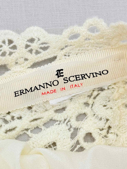 Pre - loved ERMANNO SCERVINO Cream Size Medium Knee Length Skirt at Reems Closet