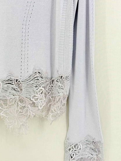 Pre - loved ERMANNO SCERVINO Lilac Size Medium Twinset at Reems Closet