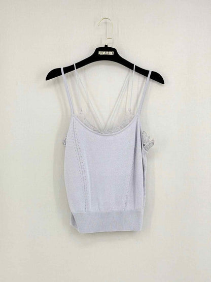 Pre - loved ERMANNO SCERVINO Lilac Size Medium Twinset at Reems Closet