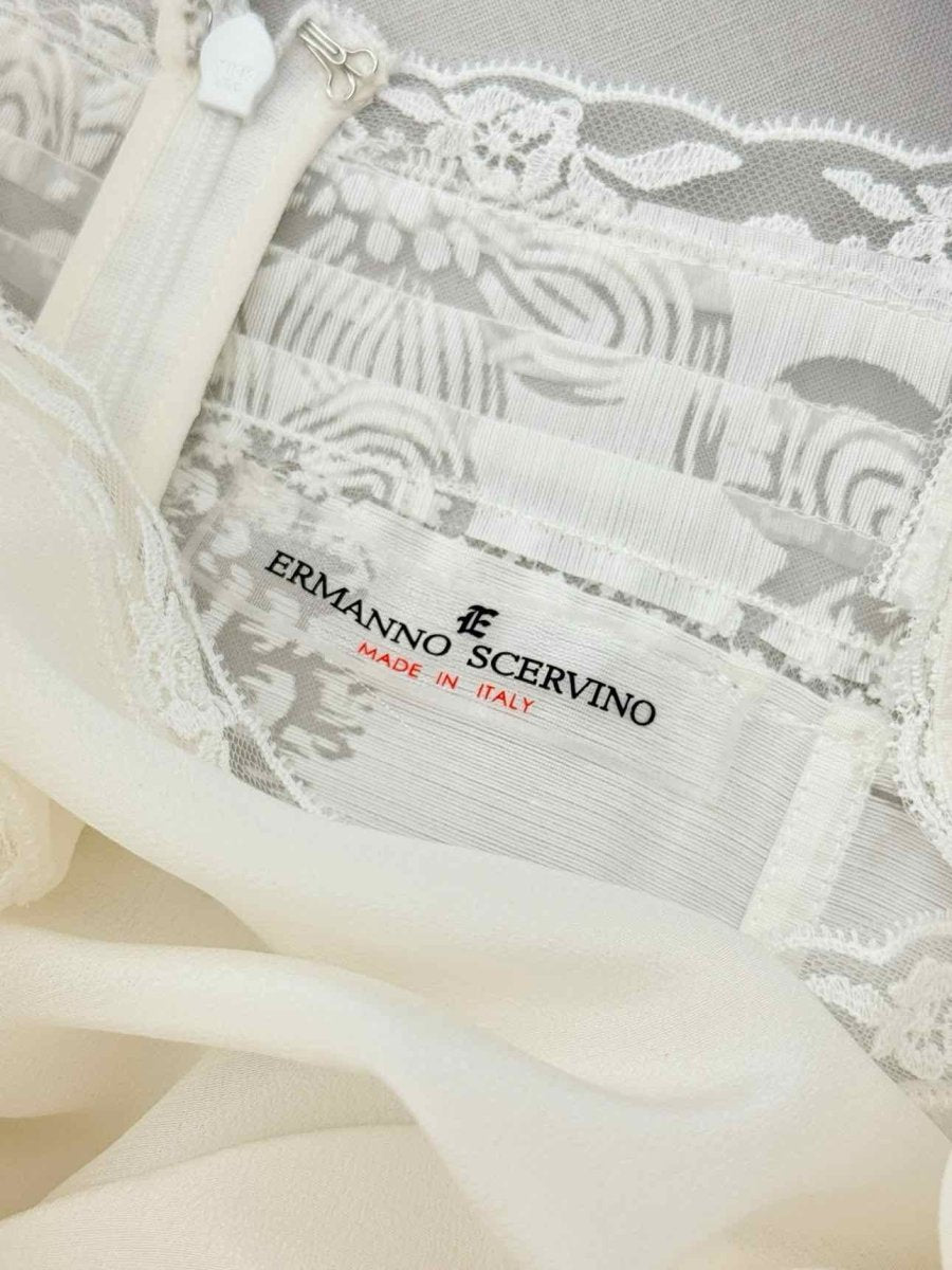 Pre - loved ERMANNO SCERVINO White Lace Size US 6 Long Dress at Reems Closet