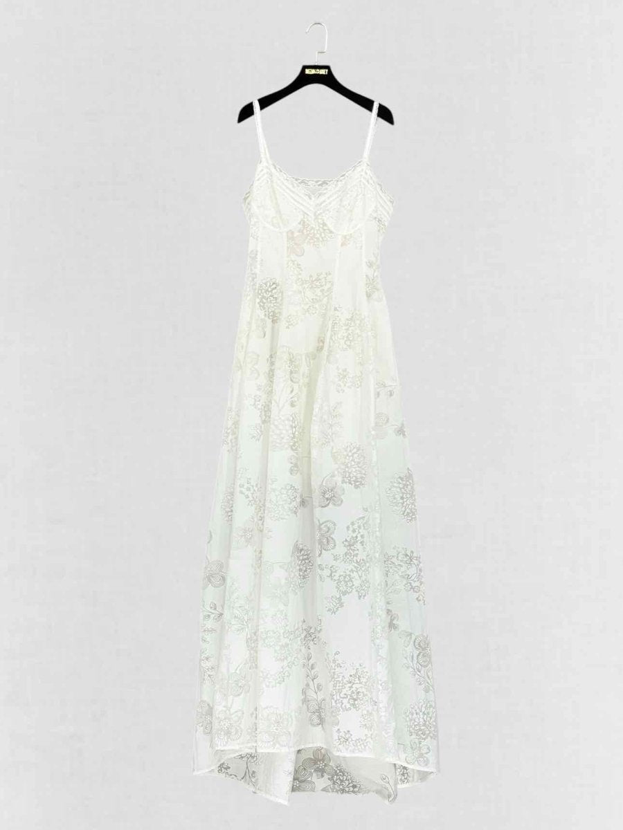 Pre - loved ERMANNO SCERVINO White Lace Size US 6 Long Dress at Reems Closet