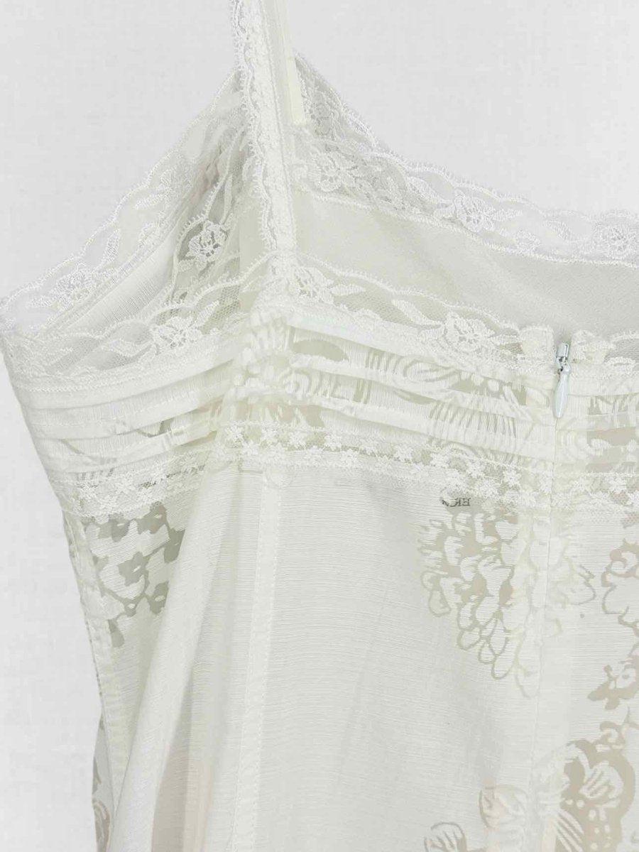Pre - loved ERMANNO SCERVINO White Lace Size US 6 Long Dress at Reems Closet
