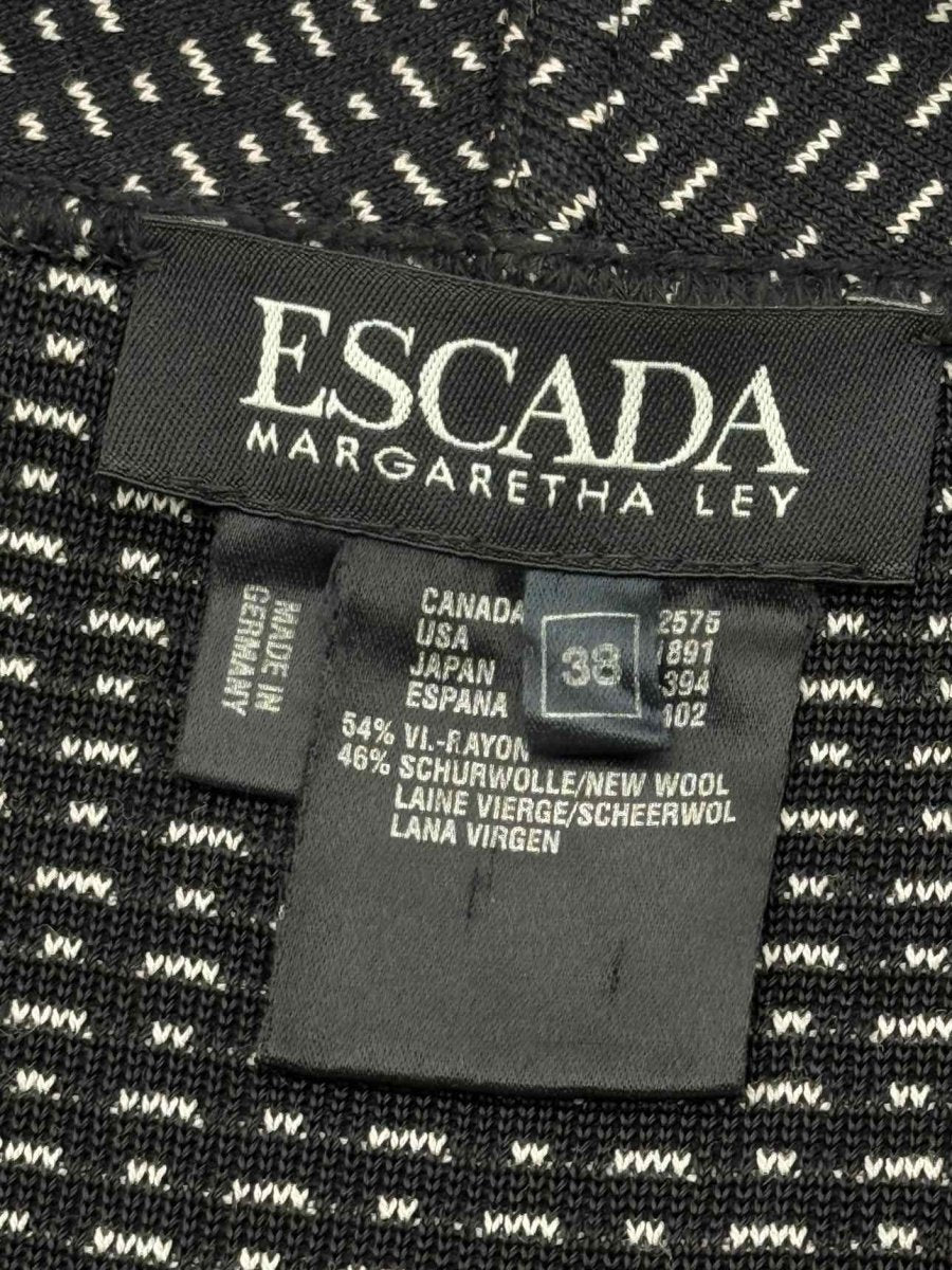 Pre-loved ESCADA Black & White Size US 2 Jacket at Reems Closet