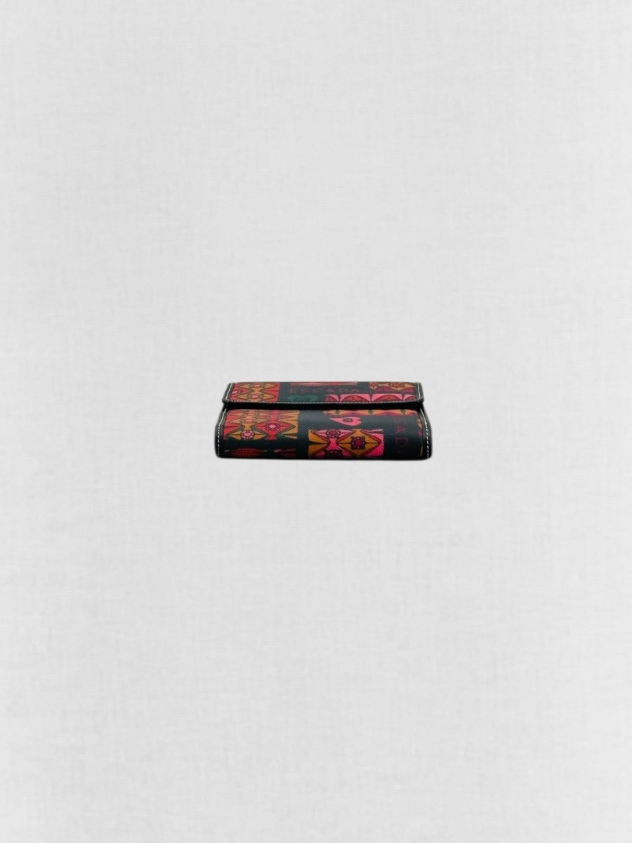 Pre - loved ESCADA Brown & Pink Compact Wallet at Reems Closet