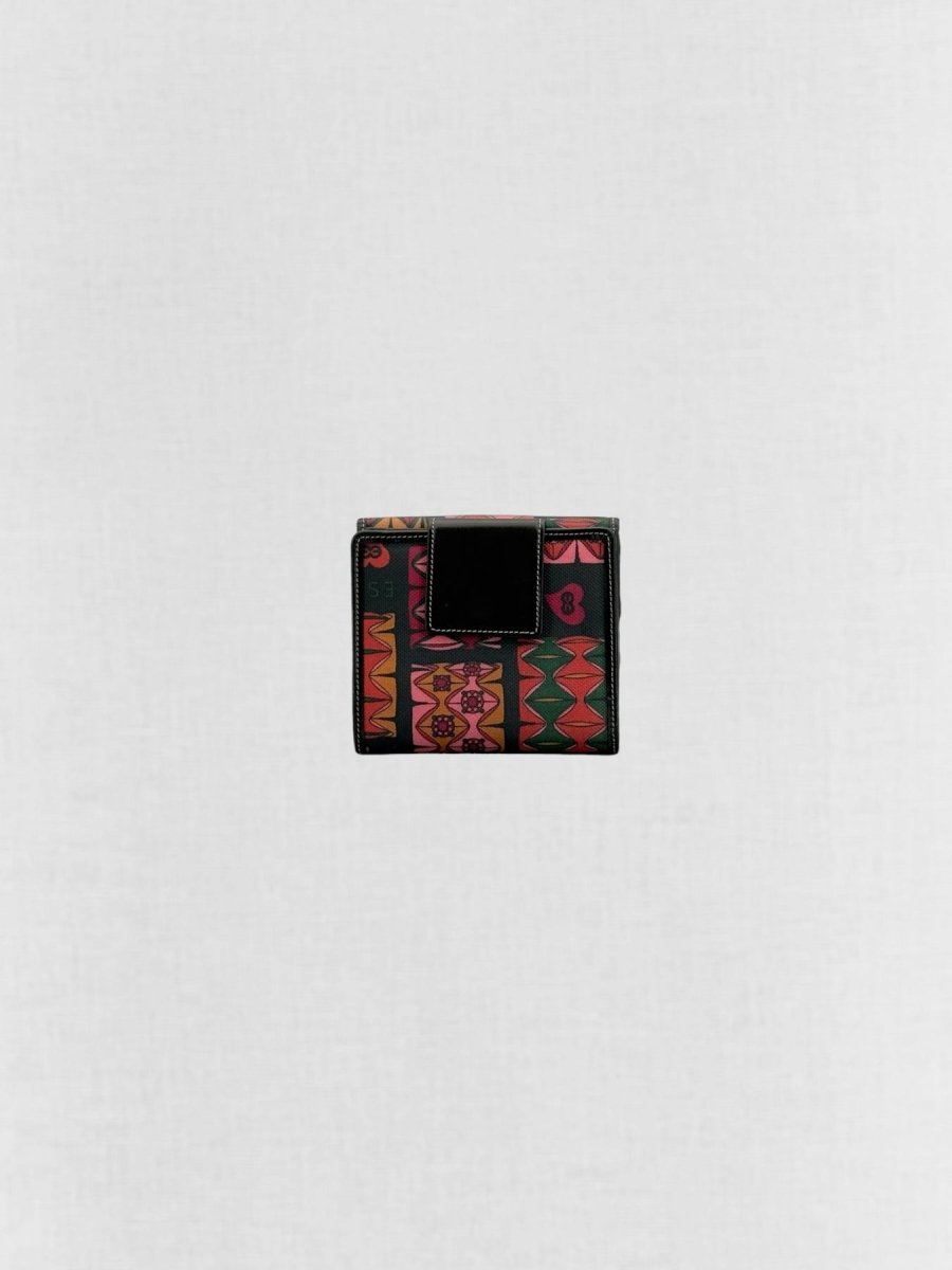 Pre - loved ESCADA Brown & Pink Compact Wallet at Reems Closet