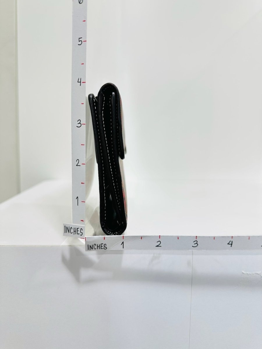 Pre - loved ESCADA Brown & Pink Compact Wallet at Reems Closet