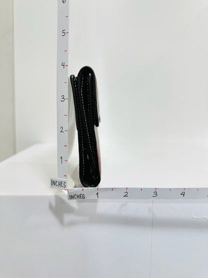 Pre - loved ESCADA Brown & Pink Compact Wallet at Reems Closet