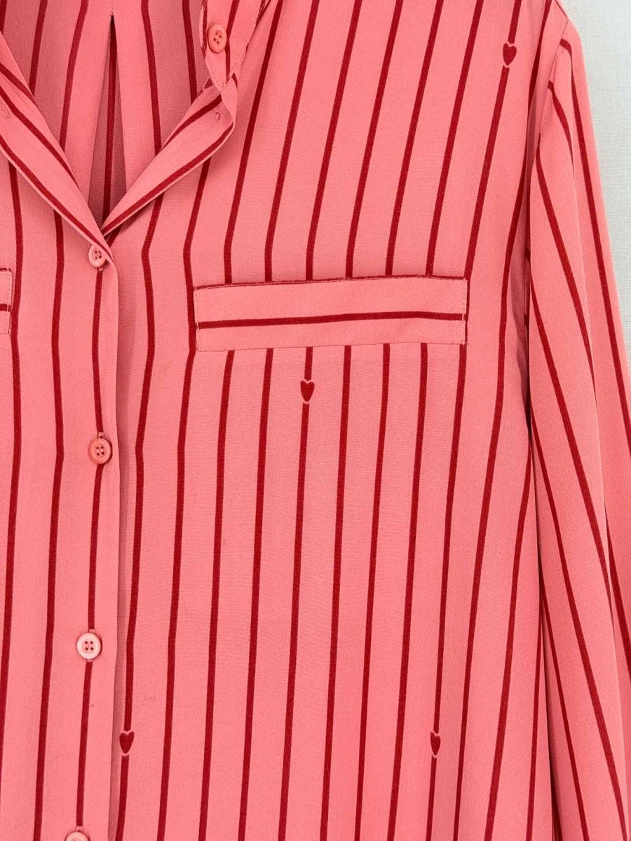 Pre - loved ESCADA Nelissa Pink w/ Red Size US 10 Shirt at Reems Closet