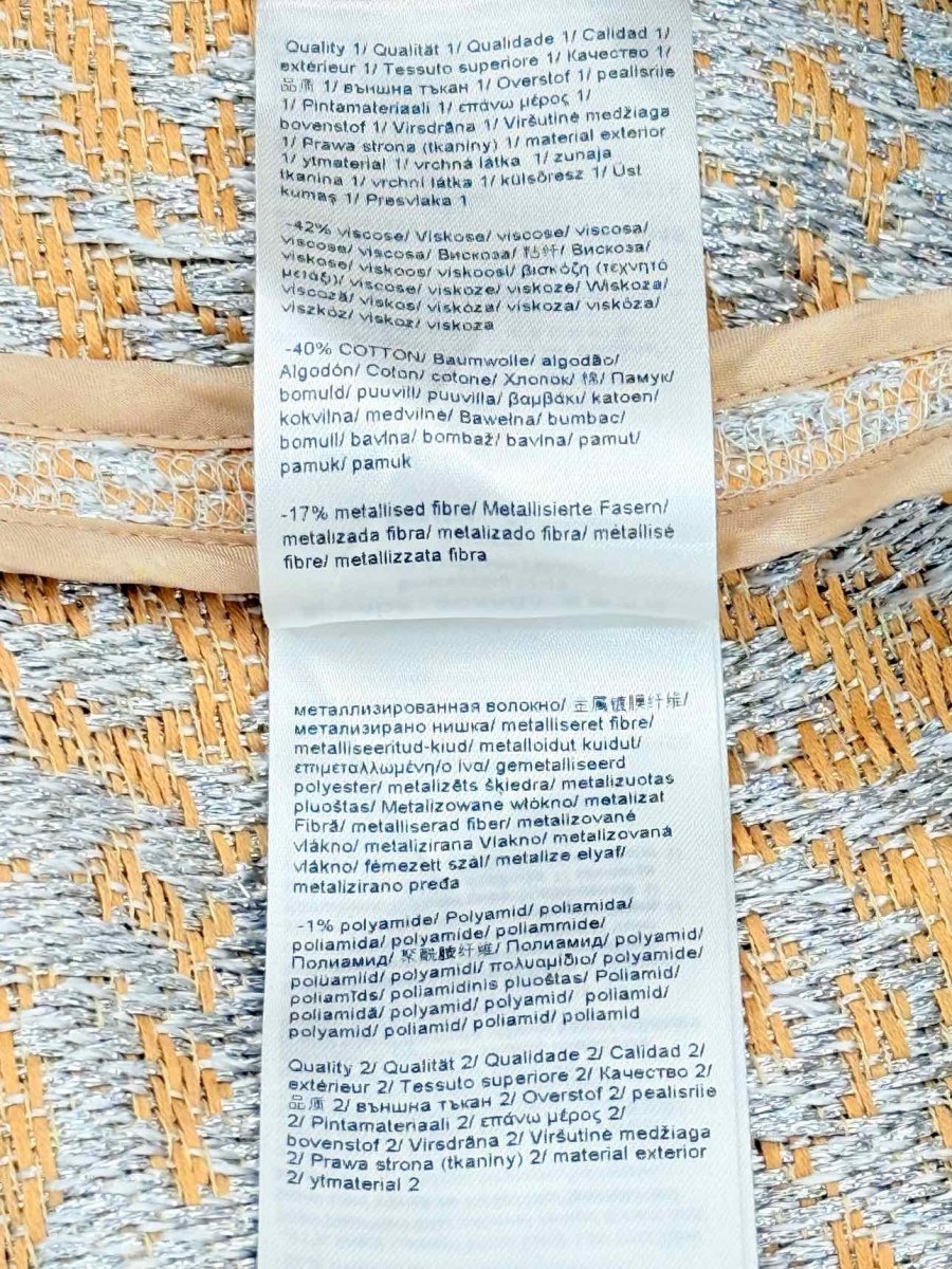 Pre - loved ESCADA Sport Beige & Silver Size US 6 Jacket at Reems Closet