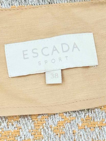 Pre - loved ESCADA Sport Beige & Silver Size US 6 Jacket at Reems Closet