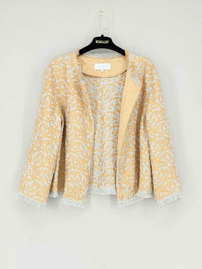 Pre - loved ESCADA Sport Beige & Silver Size US 6 Jacket at Reems Closet