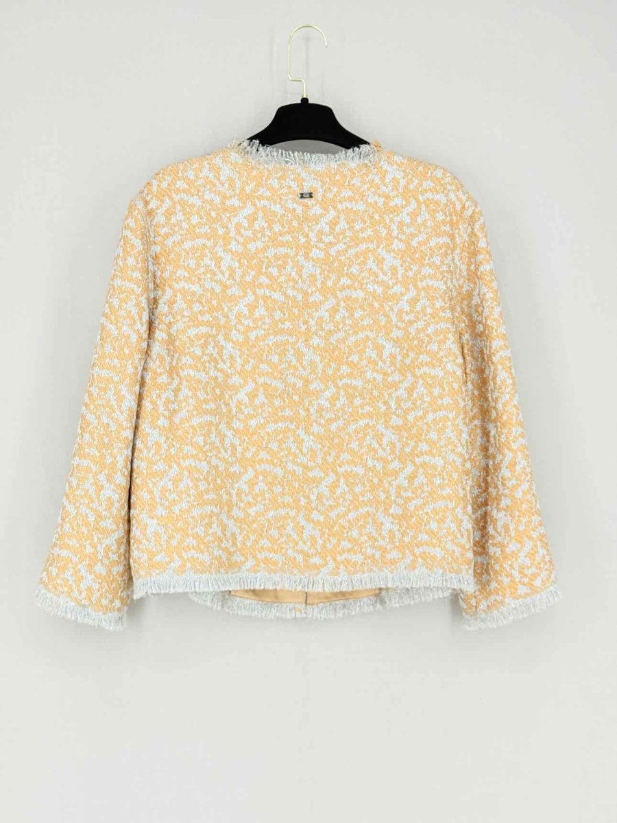 Pre - loved ESCADA Sport Beige & Silver Size US 6 Jacket at Reems Closet