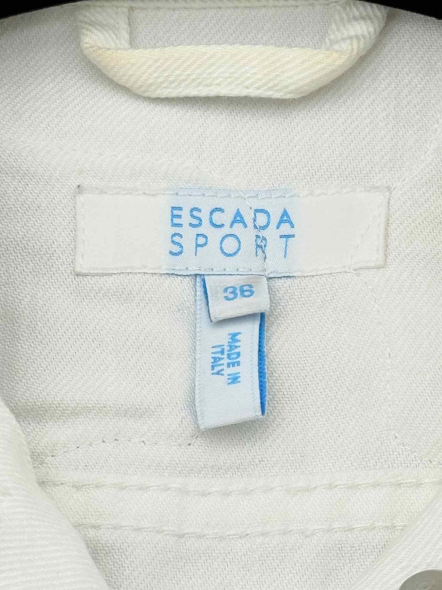 Pre - loved ESCADA SPORT White Multicolor Size US 4 Jacket at Reems Closet