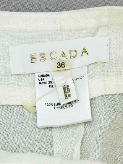 Pre - loved ESCADA White Size 24 Pants at Reems Closet