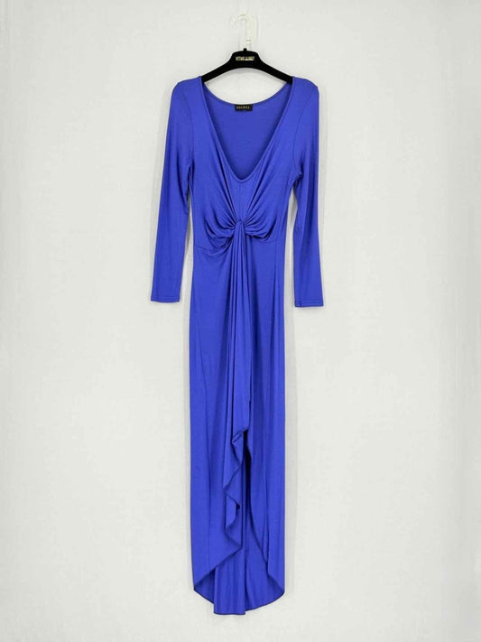 Pre - loved ESCHEL Blue Size Small Midi Dress at Reems Closet