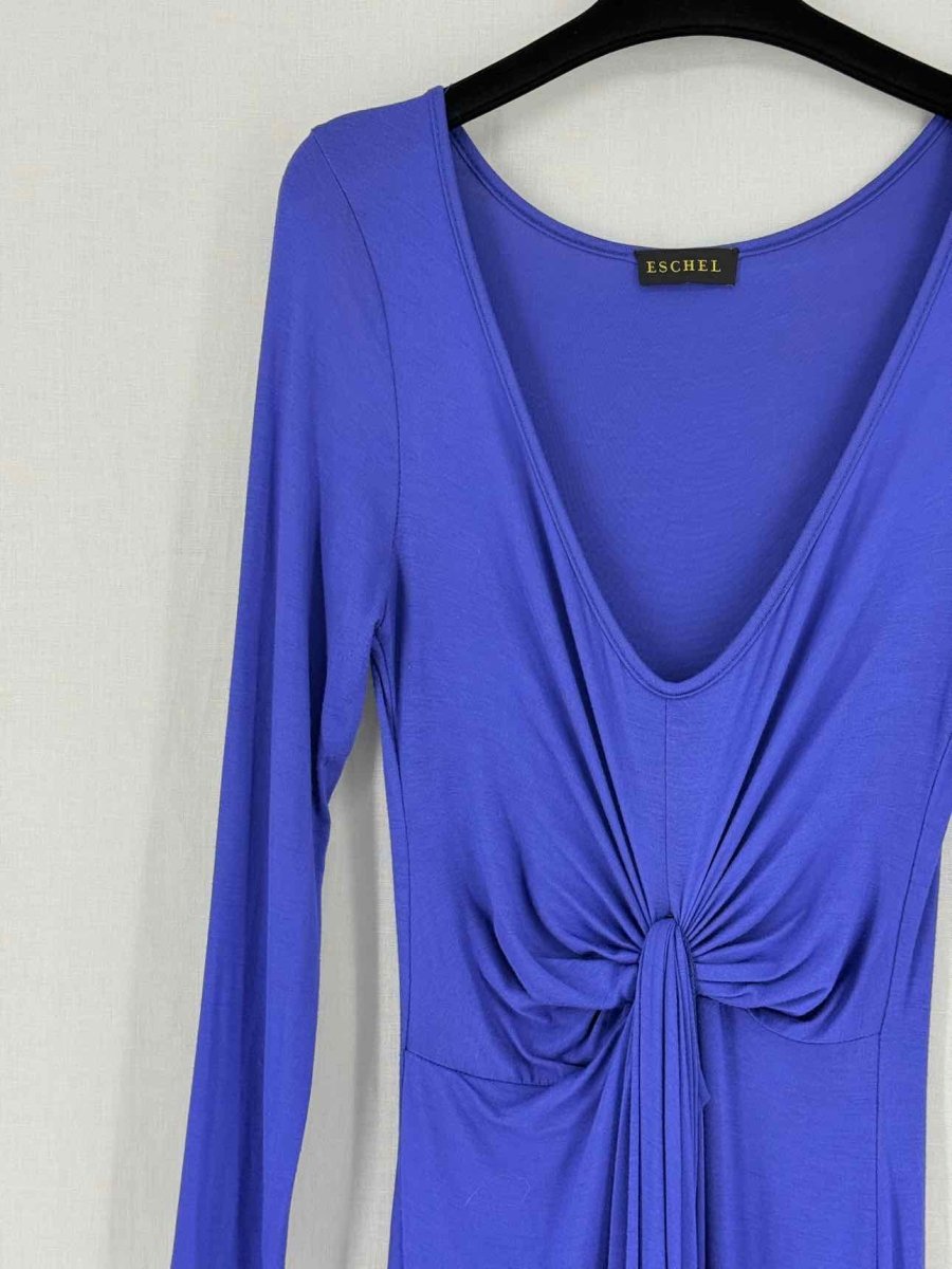 Pre - loved ESCHEL Blue Size Small Midi Dress at Reems Closet