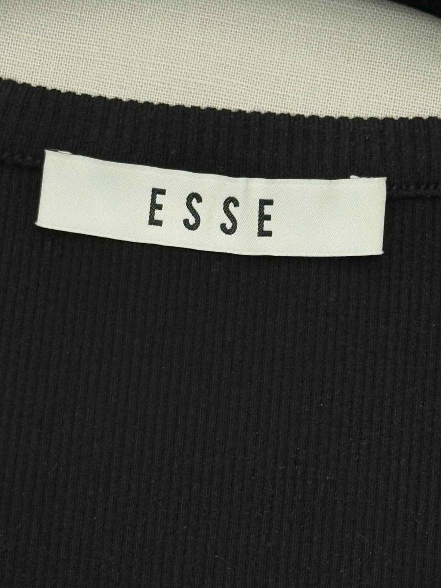 Pre-loved ESSE Black Ribbed Size US 10 Tank Top at Reems Closet