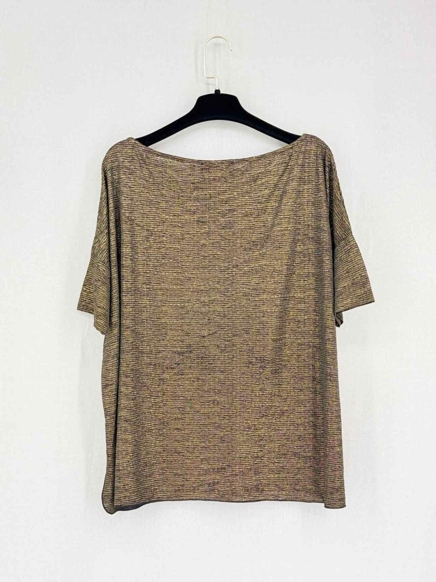 Pre-loved ESSENTIEL ANTWERP Gold & Black Size Large Top at Reems Closet