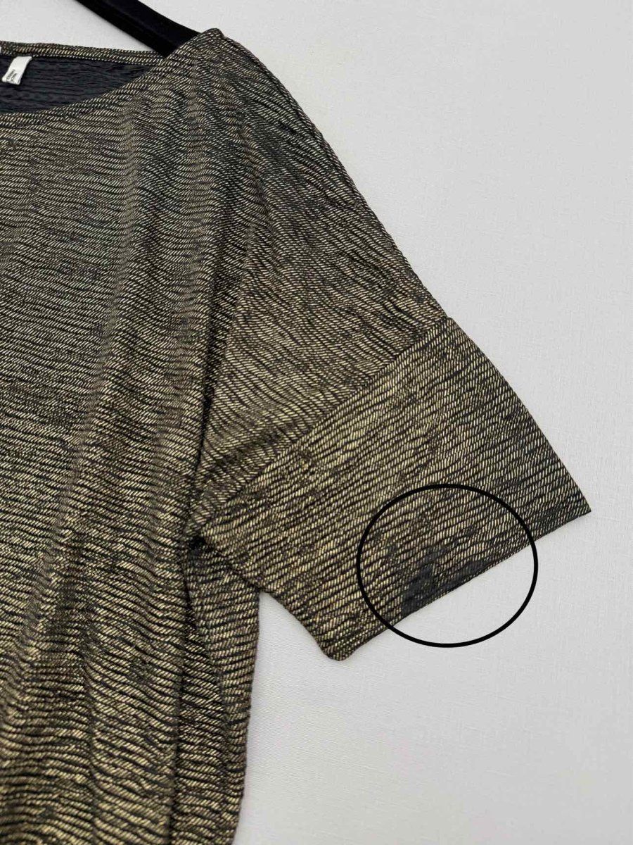 Pre-loved ESSENTIEL ANTWERP Gold & Black Size Large Top at Reems Closet