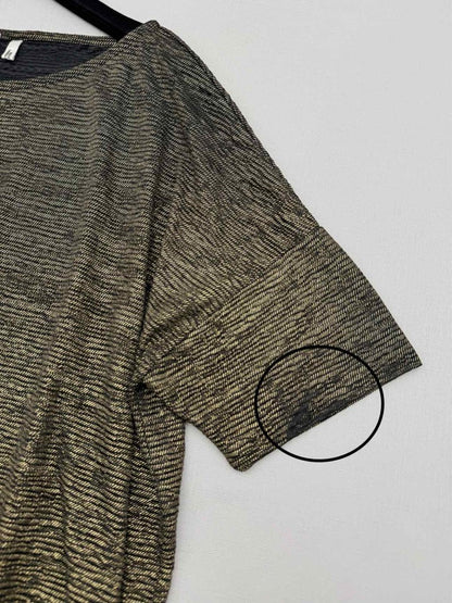 Pre-loved ESSENTIEL ANTWERP Gold & Black Size Large Top at Reems Closet