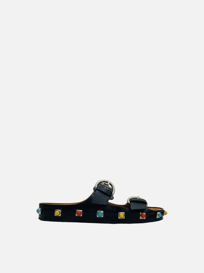 Pre - loved ETRO Black Multicolor Size EU 40 Sandals at Reems Closet