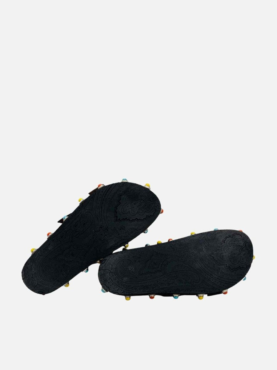 Pre - loved ETRO Black Multicolor Size EU 40 Sandals at Reems Closet
