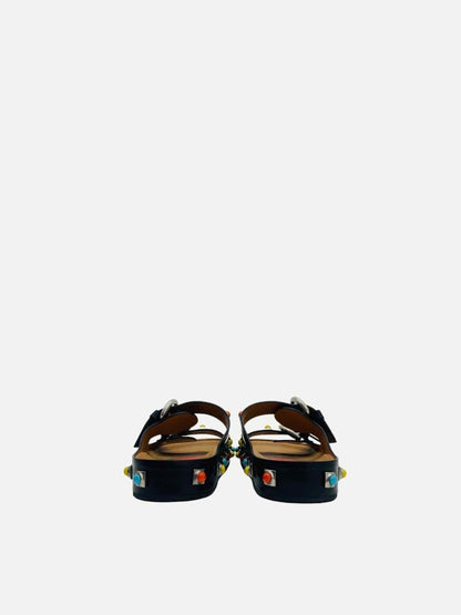 Pre - loved ETRO Black Multicolor Size EU 40 Sandals at Reems Closet