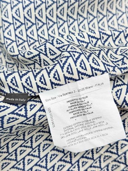 Pre-loved ETRO Blue Multicolor Size US 6 Blazer at Reems Closet