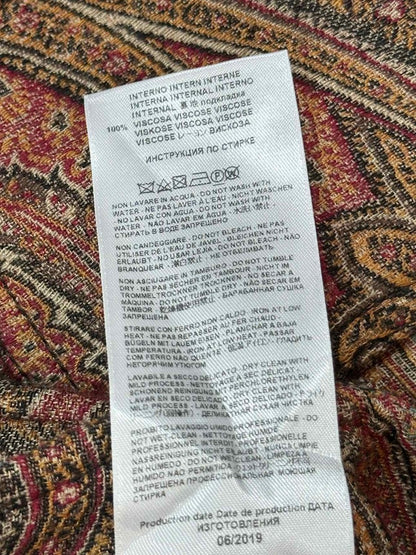 Pre - loved ETRO Brown Multicolor Paisley Size US 4 Pants at Reems Closet