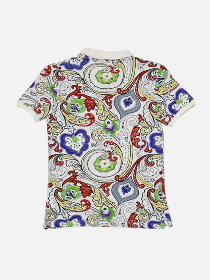 Pre - loved ETRO Cream Multicolor Printed Size US 2 Polo Shirt at Reems Closet