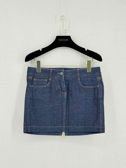 Pre-loved ETRO Dark Blue Size 27 Mini Skirt at Reems Closet