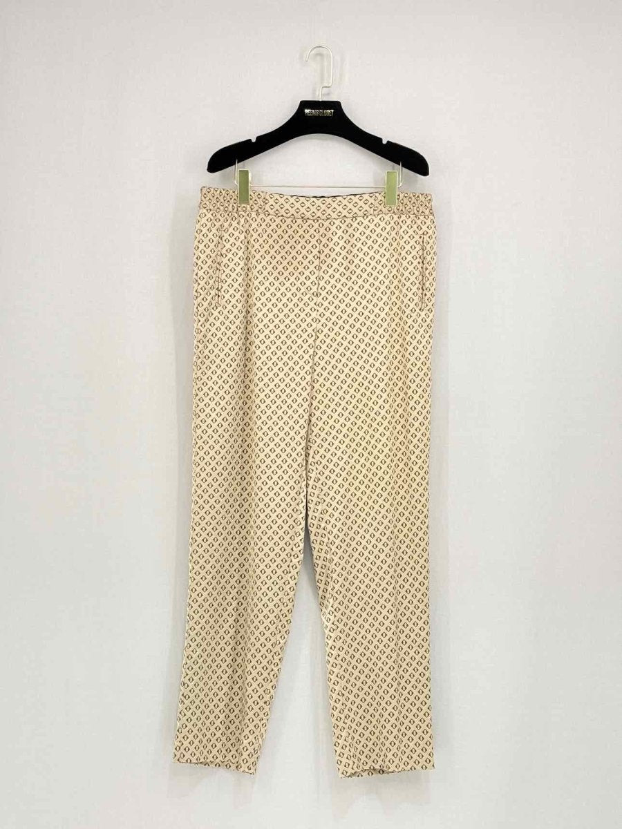 Pre - loved ETRO Gold & Black Print Size Large Pants at Reems Closet