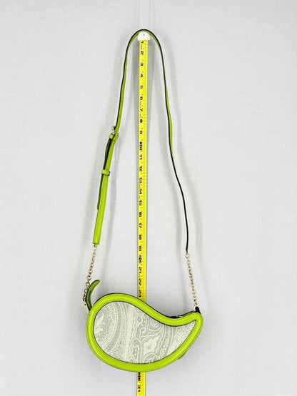 Pre - loved ETRO Green & Grey Paisley Crossbody at Reems Closet