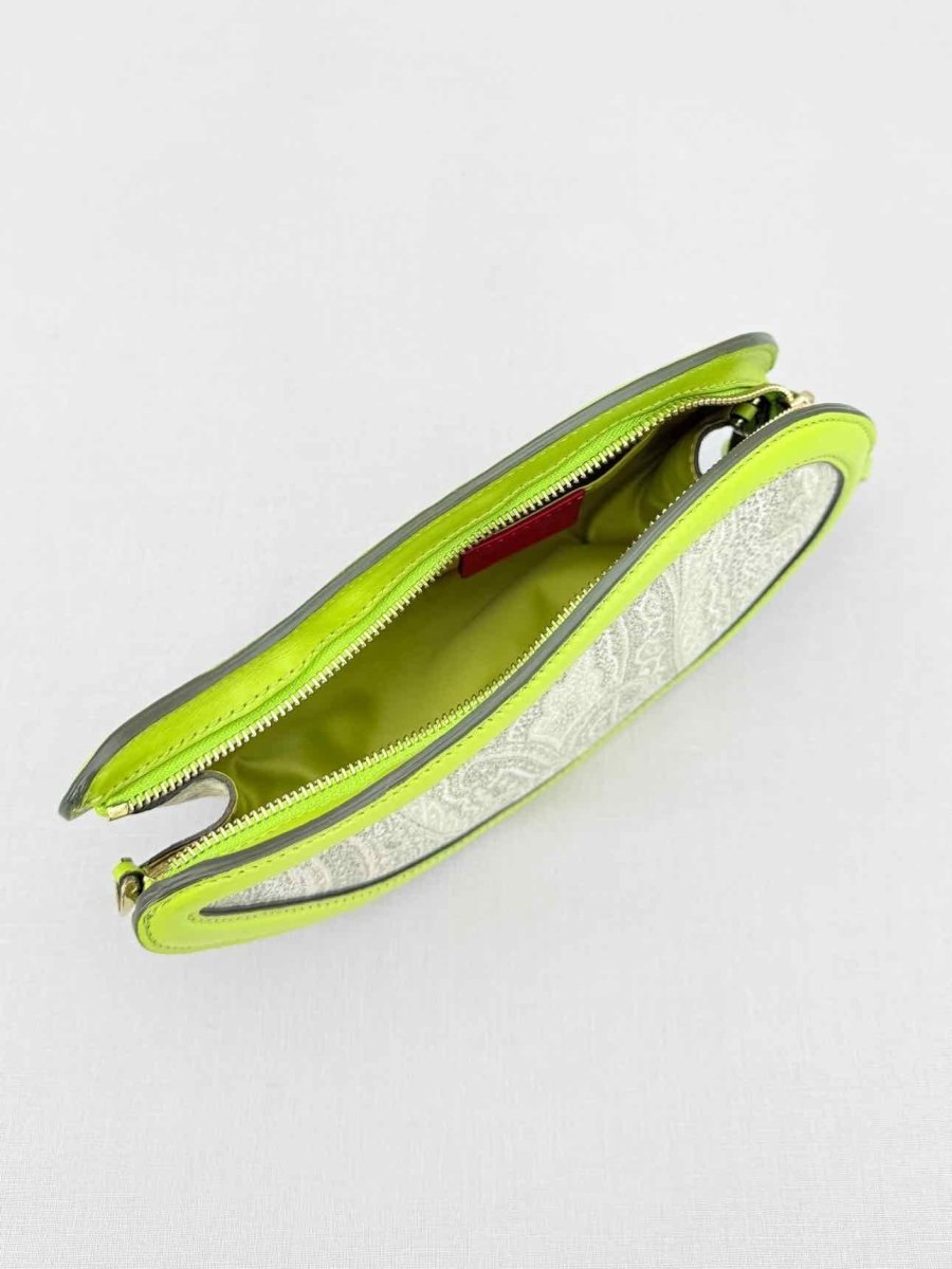 Pre - loved ETRO Green & Grey Paisley Crossbody at Reems Closet