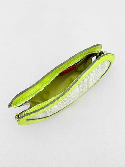 Pre - loved ETRO Green & Grey Paisley Crossbody at Reems Closet