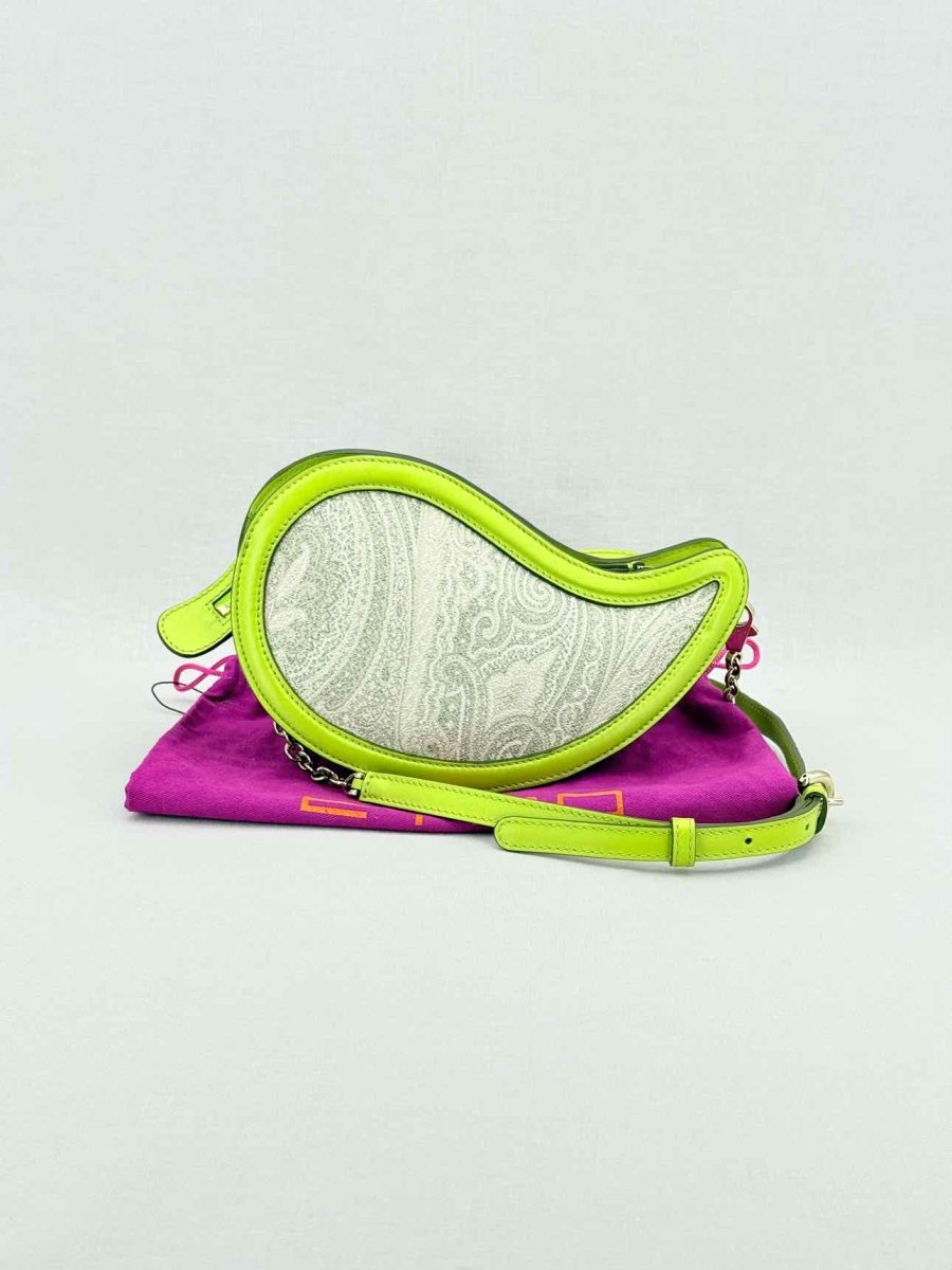 Pre - loved ETRO Green & Grey Paisley Crossbody at Reems Closet