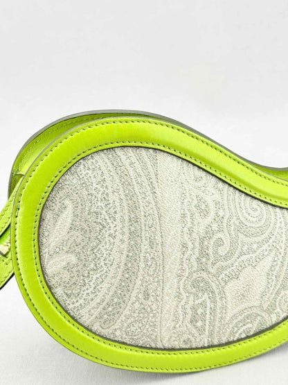 Pre - loved ETRO Green & Grey Paisley Crossbody at Reems Closet