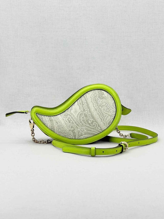 Pre - loved ETRO Green & Grey Paisley Crossbody at Reems Closet