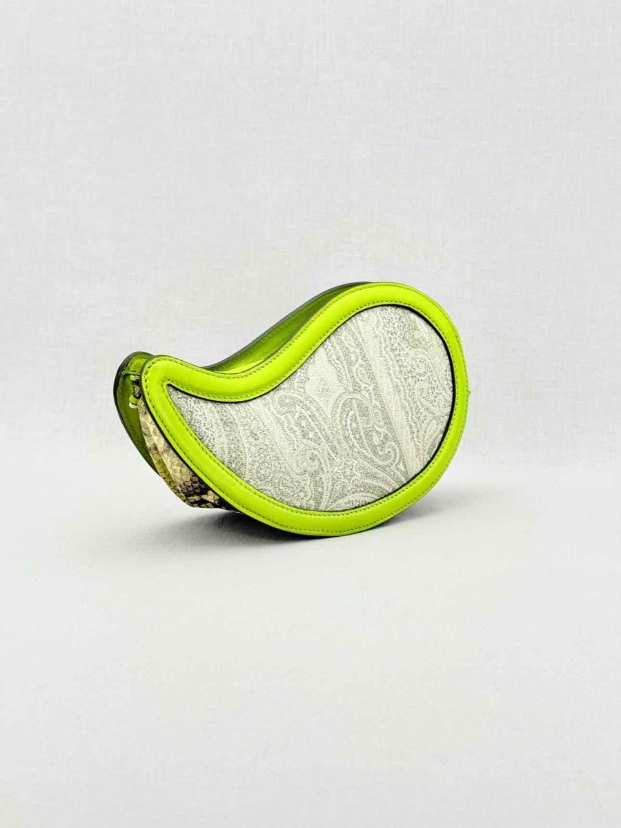 Pre - loved ETRO Green & Grey Paisley Crossbody at Reems Closet