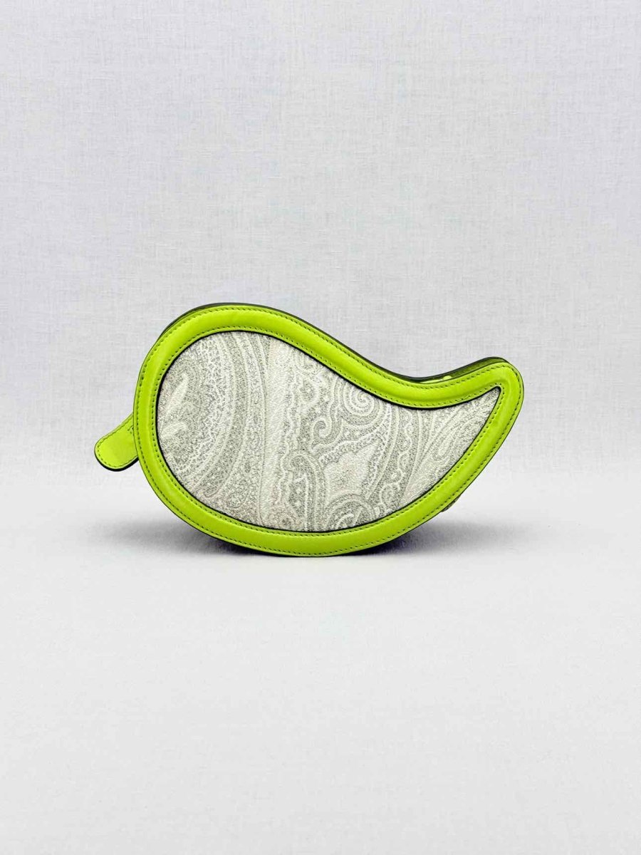 Pre - loved ETRO Green & Grey Paisley Crossbody at Reems Closet