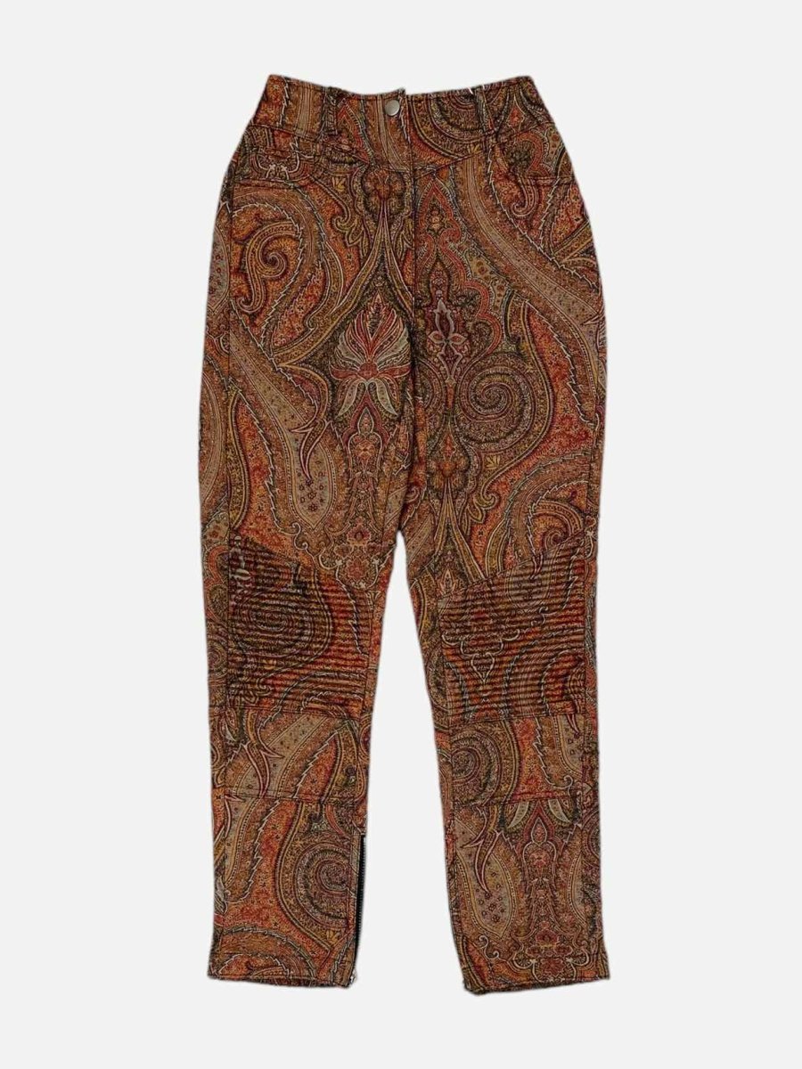 Pre - loved ETRO Multicolor Paisley Pants at Reems Closet