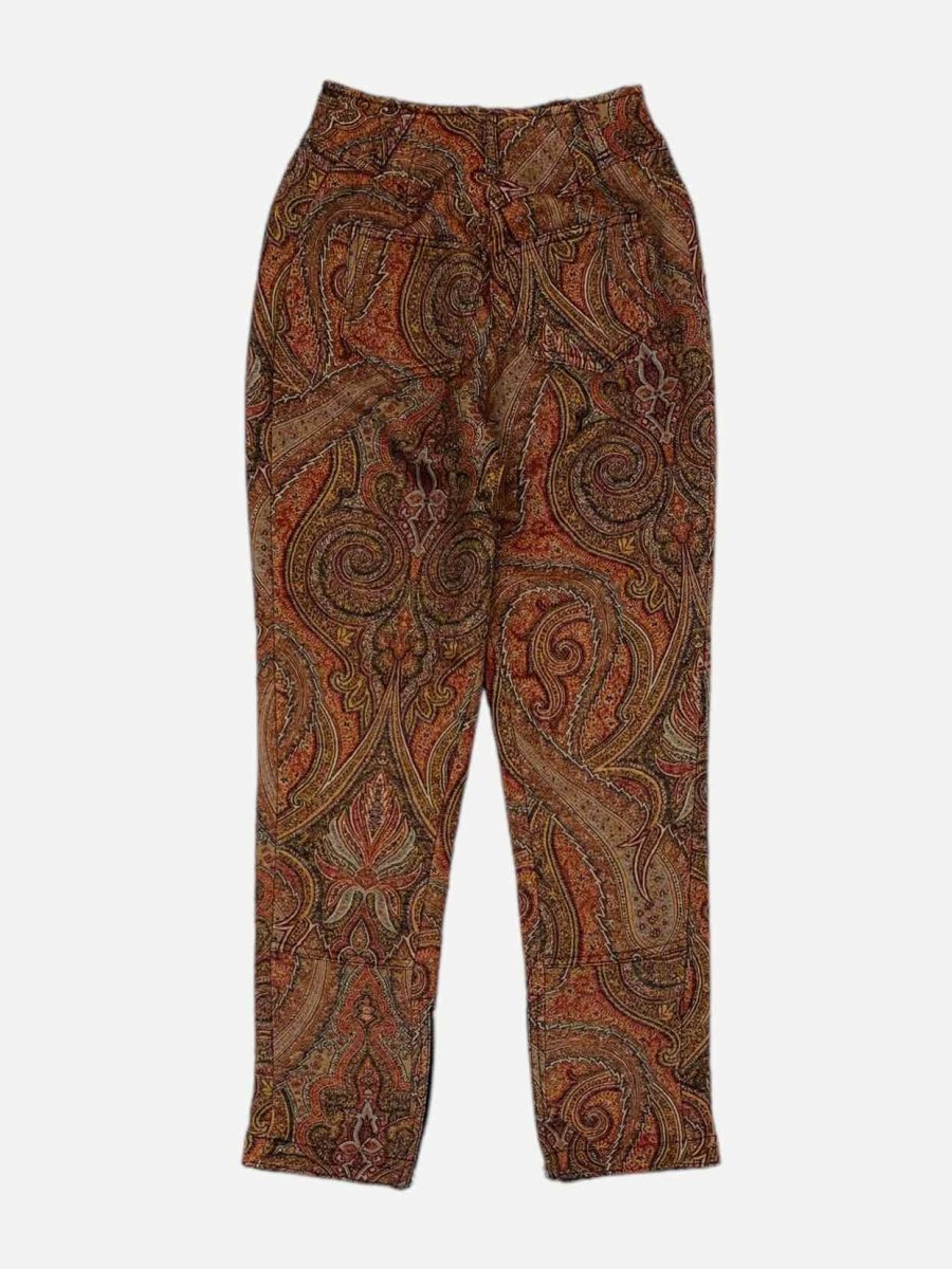 Pre - loved ETRO Multicolor Paisley Pants at Reems Closet